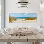 Impression sur toile La mer du Nord I Beige - 120 x 40 x 2 cm - Largeur : 120 cm