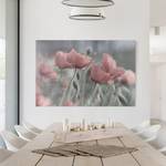 Impression sur toile Pavots peint III Rose - 120 x 80 x 2 cm - Largeur : 120 cm