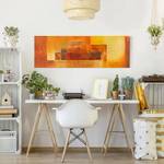 Leinwandbild Indischer Sommer I Orange - 150 x 50 x 2 cm - Breite: 150 cm