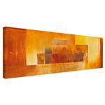 Leinwandbild Indischer Sommer I Orange - 120 x 40 x 2 cm - Breite: 120 cm