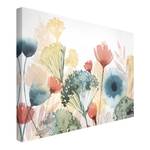 Impression sur toile Fleurs d’été I Blanc - 90 x 60 x 2 cm - Largeur : 90 cm
