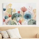 Impression sur toile Fleurs d’été I Blanc - 120 x 80 x 2 cm - Largeur : 120 cm