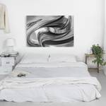 Impression sur toile Illusionary VI Noir / Blanc - 120 x 80 x 2 cm - Largeur : 120 cm