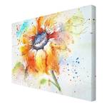 Impression sur toile Sunflower II Orange - 120 x 80 x 2 cm - Largeur : 120 cm