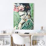 Impression sur toile Frida Kahlo IV Vert - 60 x 80 x 2 cm