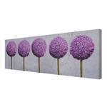 Leinwandbild Allium Kugel Blüten II Lila - 150 x 50 x 2 cm - Breite: 150 cm