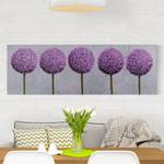 Impression sur toile Allium II Violet - 120 x 40 x 2 cm - Largeur : 120 cm