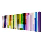 Leinwandbild Rainbow Cubes II Mehrfarbig - 120 x 40 x 2 cm - Breite: 120 cm