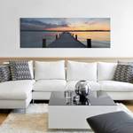 Canvas Pontile al tramonto II Blu - 150 x 50 x 2 cm - Larghezza: 150 cm