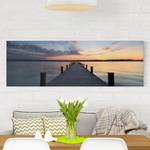 Canvas Pontile al tramonto II Blu - 150 x 50 x 2 cm - Larghezza: 150 cm