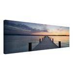 Canvas Pontile al tramonto II Blu - 150 x 50 x 2 cm - Larghezza: 150 cm