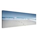 Afbeelding Voetstappen in Zand II blauw - 150 x 50 x 2 cm - Breedte: 150 cm