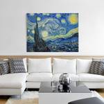 Impression sur toile Nuit étoilée II Bleu - 80 x 60 x 2 cm - Largeur : 80 cm