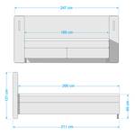 Boxspring Victoria Lichtgrijs - Tweepersoonsmatras H3/H4