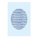 Afbeelding Shelly Patterns III papier - wit/blauw