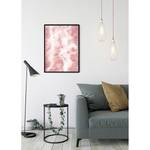 Afbeelding Pink Bubbles papier - roze/wit