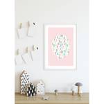 Poster Shelly Patterns I Carta - Rosa / Verde / Bianco