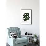 Tableau déco Monstera Leaf Papier - Vert / Blanc