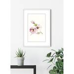 Poster Magnolia Breathe Carta - Rosa / Verde