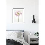 Wandbild Poppy Papier - Weiß / Rosa