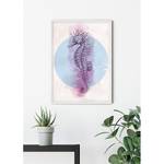 Poster Sea Horse Carta - Rosa