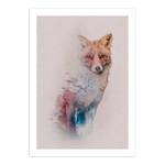 Wandbild Animals Forest Fox Papier - Mehrfarbig
