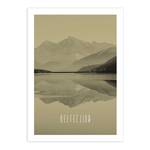 Poster Word Lake Reflection Carta - Sabbia