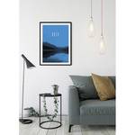 Poster Word Lake Hush Carta - Blu