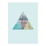 Poster Triangles Top Carta - Blu