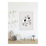 Wandbild Scribble Elephant Papier - Schwarz / Weiß