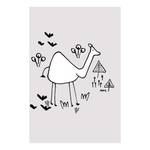 Wandbild Skribble Camel Papier - Schwarz / Weiß