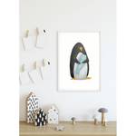 Wandbild Cute Animal Penguin Papier - Mehrfarbig