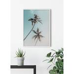 Afbeelding Miami Palms papier - bruin/blauw