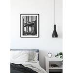 Wandbild Brooklyn Bridge Papier - Schwarz / Weiß