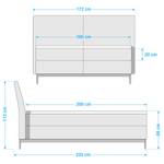 Boxspringbett Juno Microfaser Atea: Silber - 160 x 200cm - H4