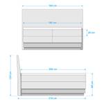 Boxspringbett Merkur Microfaser Atea: Schlamm - 180 x 200cm - Doppelmatratze H2/H3