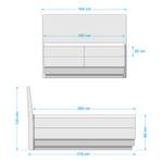 Boxspringbett Merkur Microfaser Atea: Schlamm - 160 x 200cm - Doppelmatratze H2/H4