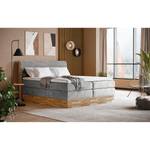 Boxspring Merkur Platweefsel Oria: Grijs - 160 x 200cm - H3 medium