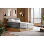 Boxspring Merkur Platweefsel Oria: Grijs - 160 x 200cm - H3 medium