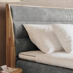 Boxspring Merkur Platweefsel Oria: Grijs - 160 x 200cm - H3 medium