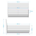 Boxspring Merkur Platweefsel Oria: Zilvergrijs - 180 x 200cm - Tweepersoonsmatras H2/H3