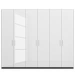 Drehtürenschrank SKØP pure gloss Hochglanz Weiß / Graphit - 270 x 236 cm