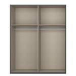 Drehtürenschrank SKØP pure gloss Hochglanz Weiß / Graphit - 181 x 236 cm