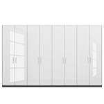 Drehtürenschrank SKØP pure gloss Hochglanz Weiß / Graphit - 360 x 236 cm