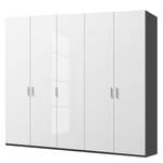 Armoire SKØP pure gloss Blanc brillant / Graphite - 225 x 222 cm