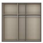 Drehtürenschrank SKØP pure gloss reflect Hochglanz Weiß / Graphit - 225 x 222 cm