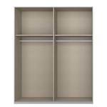 Drehtürenschrank SKØP pure gloss Hochglanz Weiß / Seidengrau - 181 x 236 cm