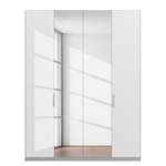 Drehtürenschrank SKØP pure gloss reflect Hochglanz Weiß / Seidengrau - 181 x 236 cm