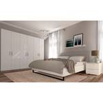 Armadio ante battenti SKØP pure gloss Bianco lucido / Seta griggio - 270 x 222 cm