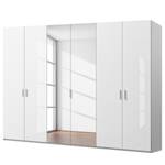 Drehtürenschrank SKØP pure gloss reflect Hochglanz Weiß / Seidengrau - 270 x 222 cm